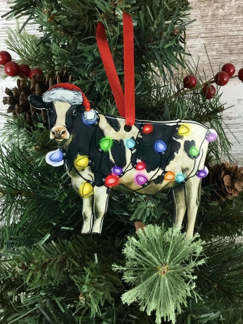 Christmas Dairy Cow Ornament
